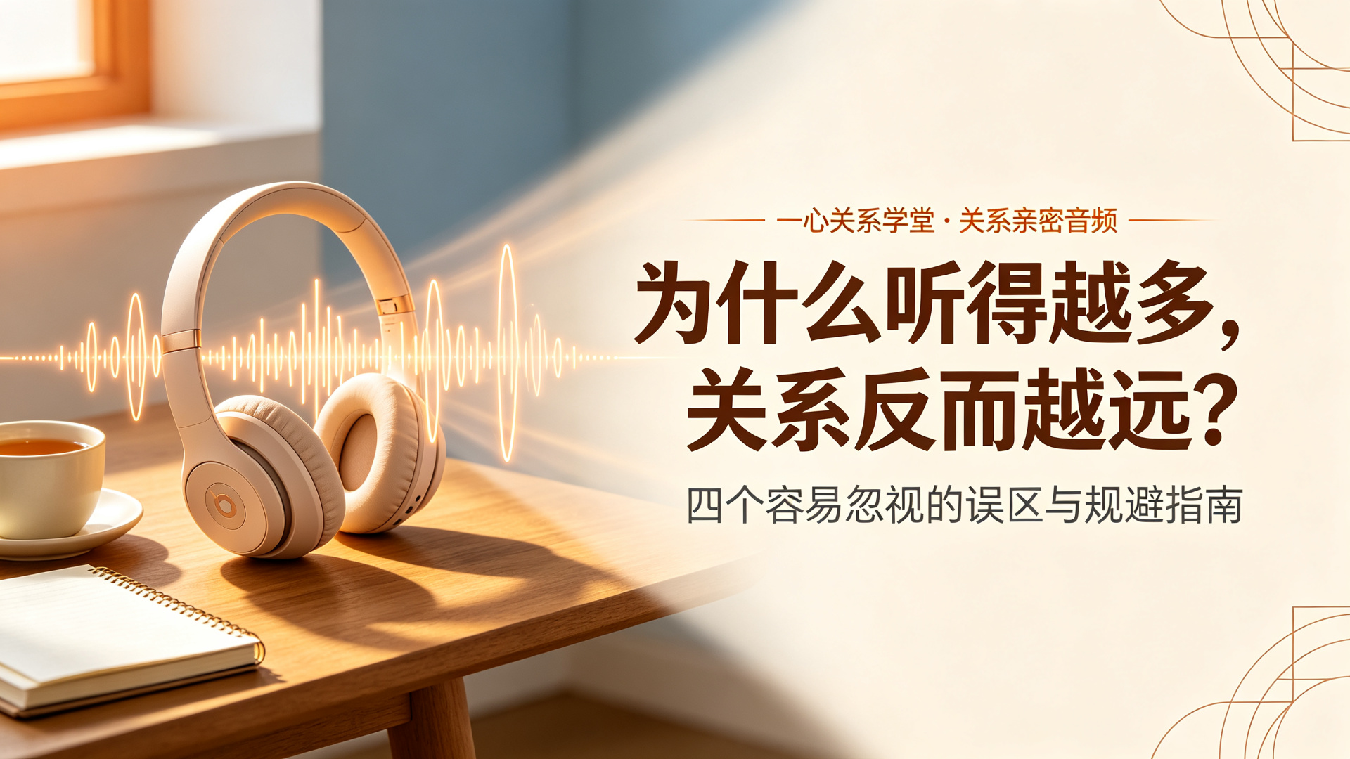 一心关系学堂 - 关系亲密音频：为什么听得越多，关系反而越远？四个容易忽视的误区与规避指南